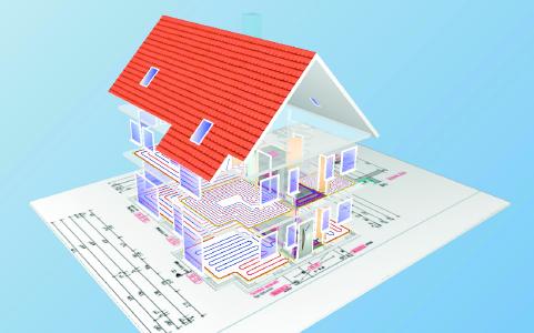 Planungsbeispiel eines Einfamilienhauses von WIEDEMANN Technik und Beratung (WTB)
