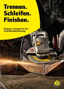 The cover of the new brochure shows the abrasive mop disc SMT 626 in action.