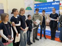 Ein Highlight der Energiespartage: Frisch gekürte Energieexperten stellen die Ergebnisse ihrer Projekttage vor.