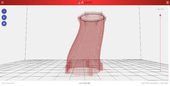 Apium Slicer: A generated G-Code from a sliced duct for Oil & Gas industry