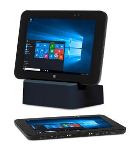 Das e-medic™ 8,4“ Tablet wird mit der optionalen Dockingstation zu einem vollwertigen Arbeitsplatz