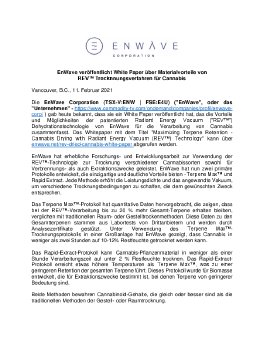 11022021_DE_EnWave Publishes White Paper on REV Drying Cannabis DE.pdf