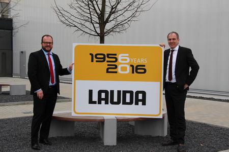 LAUDA celebrates its 60 year company anniversary. President and CEO Dr. Gunther Wobser (left) and COO Dr. Marc Stricker
