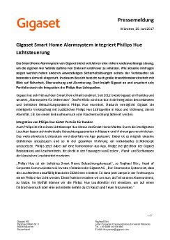 Pressemeldung - Gigaset Smart Home Alarmsystem integriert Philipps Hue Lichtsteuerung.pdf