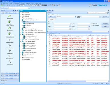 New Interface of OMNITRACKER Version 9
