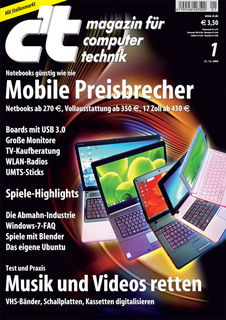 Das Titelbild der aktuellen c't-Ausgabe 1/2010