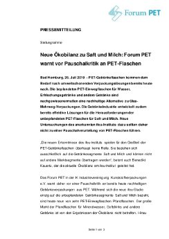 19-07-26 STELLUNGNAHME Neue Ökobilanz zu Saft und Milch - Forum PET warnt vor Pauschalkriti.pdf