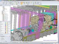 SpaceClaim 2012 enthält neue Funktionen und Verbesserungen in der Anwenderfreundlichkeit, der Interoperabilität, Modellierung, Detaillierung, Performance und der Installation. Das Bild zeigt – im Rahmen einer Vielzahl von importierten 2D-und 3D-CAD-Daten – die von Austmarinetech entworfene Antriebstechnik eines Aluminium-Katamarans der australischen Marine.