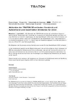 Aktionaere der TRATON SE entlasten Vorstand und Aufsichtsrat und beschliessen Dividende fuer 202.pdf