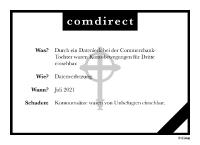 Todesanzeige Comdirect Juli 2021