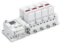 Die neue Serie IITV23 verbindet bis zu vier elektropneumatische Regler und ein Feldbusmodul auf einer gemeinsamen Mehrfachanschlussplatte, wodurch keine externe Verdrahtung anfällt, Platz eingespart wird und zugleich schnell und einfach eine umfassende Steuerung gelingt.