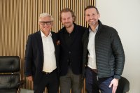 Stefan Gölz, Mitglied der Geschäftsleitung der IHK Heilbronn-Franken, Sven Hofmann, Geschäftsführer der Goldschmiede Hofmann und Vorsitzender der Stadtinitiative, sowie Stefan Ernesti, Leiter der Stabsstelle Wirtschaftsförderung bei der Stadt Heilbronn