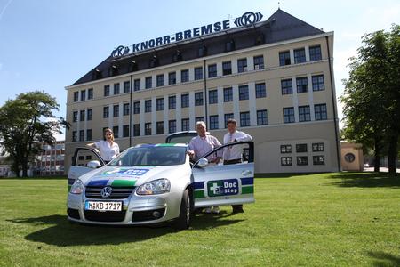 Uebergabe Spende an DocStop durch Knorr Bremse