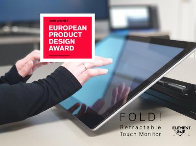 Versenkbarer FOLD! von ELEMENT ONE gewinnt European Product Design Award 2020
