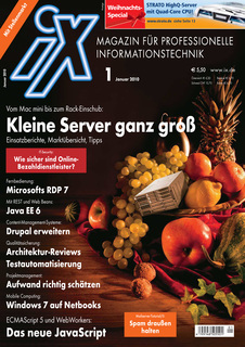 Das Titelbild der aktuellen iX-Ausgabe 1/2010