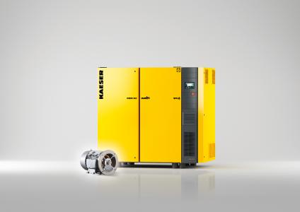 The variable-speed versions of Kaeser’s CSD/CSDX series rotary screw compressors feature a synchronous reluctance drive system from Siemens