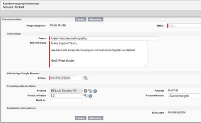 Im neuen "Eplan Solution Center" können Anwender einfach ein Ticket erstellen, um Antworten auf individuelle Projektierungsfragen zu bekommen