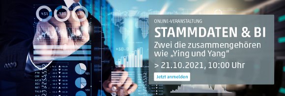 Kostenlose Online-Veranstaltung zu Stammdaten und BI