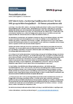 Pressemitteilung Karrieretag Familienunternehmen bei der SMS group Nachbericht.pdf