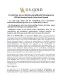 [PDF] Pressemitteilung: U.S. Gold Corp. kurz vor Abschluss des Spätherbst Bohrprogramms 2018 auf Keystone Projekt, Cortez Trend, Nevada