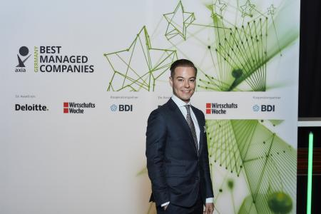 Marcel Messer, in vierter Generation im Familienunternehmen – dem weltweit größten für Industrie-, Medizin- und Spezialgase – tätig, nahm den Preis entgegen.