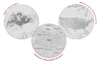Exemplary illustration of administrative, postal and microgeographic boundaries