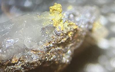 Sichtbares Gold von der Aquila-Zone; Foto: De Grey Mining
