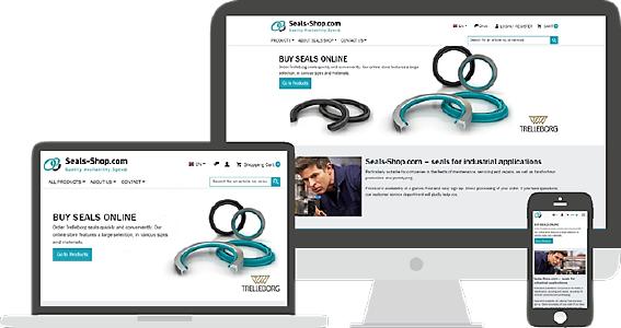 Trelleborgs Seals-Shop ist jetzt auch auf Mobilgeräten verfügbar