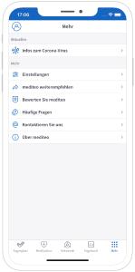 Auch über die mediteo-App kommt man zu den Corona-Virus-Updates.