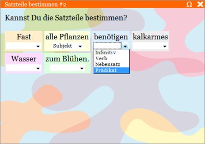 Satzteile lernen mit planet-tmx