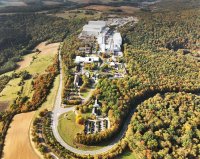 Aerial view of Würth industrial park in Bad Mergentheim.