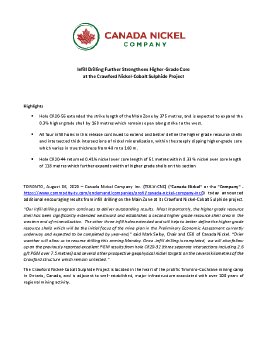 Canada Nickel releases additional Infill assays - 20200806 - clean_EN.pdf