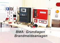 BMA Grundlagen Schulung Musteranlage Brandmeldeanlage mit Rauchmelder, Handfeuermelder, Sprachalarmzentral, Feuerwehrschlüsseldepot