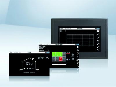 ebm-papst Heating Systems präsentiert den 900TS mit Touch Screen Display zur Überwachung des Betriebszustands und zur einfachen Konfiguration des Boilers.