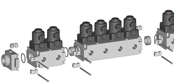 GEMÜ multi-port valve block made of plastics