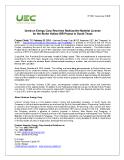 [PDF] Press release: Uranium Energy Corp Receives Radioactive Material License for the Burke Hollow ISR Project in South Texas