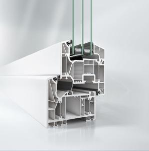 Stahlfreies Schüco LivIng Alu Inside Fenstersystem mit patentierter Aluminium-Verbundtechnologie für beste Wärmedämmeffizienz (Uf-Wert von 0,87 W/m²K). (c) Schüco Polymer Technologies KG