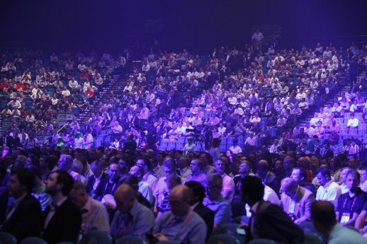 Hexagon 2012 - Delegates assemble ready for the  General Keynote.JPG