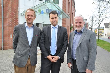 Projektpartner (v. l.) Prof. Matthias Schöniger (TU Braunschweig, Dr. Jens Wolf (GRS) und Egon Harms (OOWV)