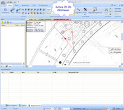 RxView zeigt u.a. die Mess-Ergebnisse einer Raster (tif) Zeichnung