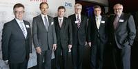 Tauschten sich in Berlin über die Chancen für Deutschland durch Industrie 4.0 aus: Dr. Klaus Mittelbach, Dr. Volkmar Denner, Dr. Peter Köhler, Friedhelm Loh, Dr. Peter Terwiesch und Michael Ziesemer (v.l.n.r.)