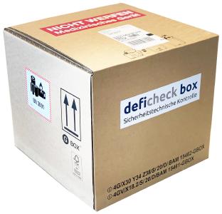 deficheck box versandfertig mit AED zur STK.
Die deficheck box von DISTLER Medizintechnik® für den sicheren und ADR-konformen Versand von AEDs zur Sicherheitstechnischen Kontrolle. Bestellbar aus dem dt. Festnetz über 0800 AEDcare oder defiplatz.de
Im Preis sind alle Versandkosten und die STK enthalten.