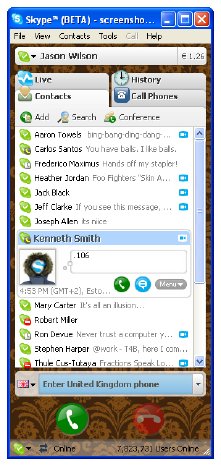 Skype 3.0 Benutzeroberfläche.jpg