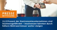 Derzeit (Stand August 2023) gelten laut einer Auswertung des Informationsdienstleisters CRIF 14.219 Restaurants, Gaststätten, Imbisse und Cafés in Deutschland als insolvenzgefährdet. Das entspricht 11,9 Prozent der analysierten Betriebe. Im Januar 2020 – vor der Corona-Pandemie – lag die Zahl insolvenzgefährdeter Gastronomiefirmen bei 12.662.