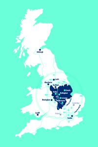 Map East Midlands