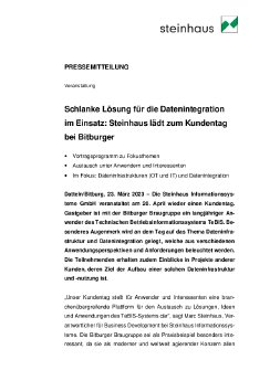 23-03-23 PM Schlanke Lösung für die Datenintegration im Einsatz - Steinhaus lädt zum Kundentag b.pdf