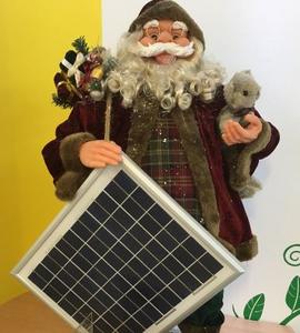 Der Weihnachtsmann liefert den Strom zum Bügeln
