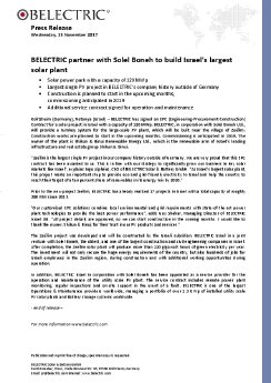 17-11-15_PR_BELECTRIC partner with Solel Boneh to build Israel’s largest solar plant.pdf