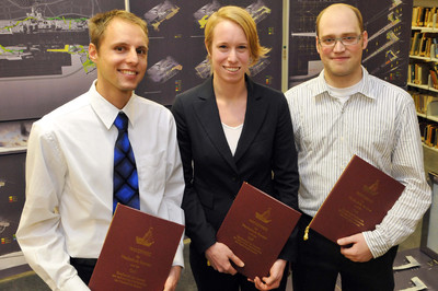 Die Hansepreisträger 2009 (v.l.n.r.): Marcel Kutzschke, Heike Tenne und Mathias Salbeck