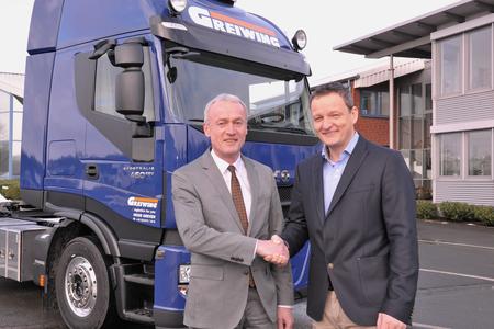 Eine gute Zusammenarbeit: Klaus Beckonert, Geschäftsführer der GREIWING logistics for you GmbH und Carsten Holtrup, Geschäftsführer von Trimble-Deutschland.